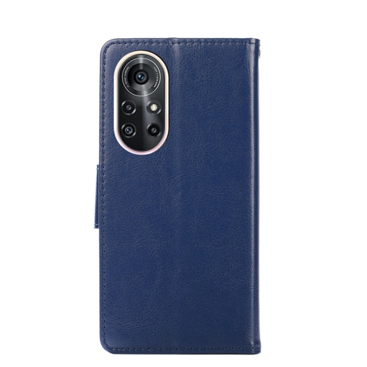 Para Huawei Nova 8 Pro 5G Crystal Texture Horizontal Flip Funda de cuero con soporte y tragamonedas y billetera (azul real)