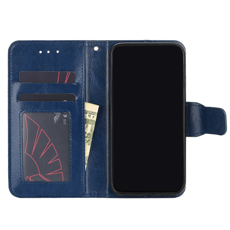 Para Huawei Nova 8 Pro 5G Crystal Texture Horizontal Flip Funda de cuero con soporte y tragamonedas y billetera (azul real)