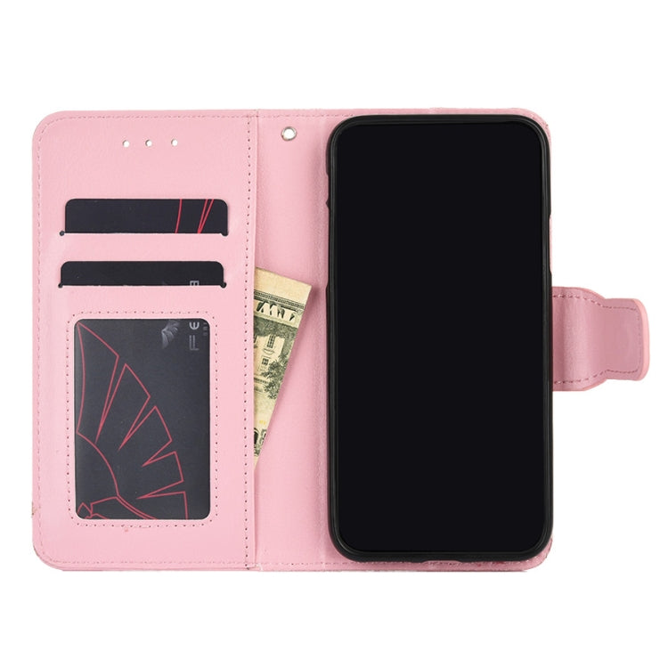 Para Huawei Nova 8 SE Crystal Texture Funda de cuero de flip horizontal con soporte y ranuras para tarjetas y billetera (rosa)