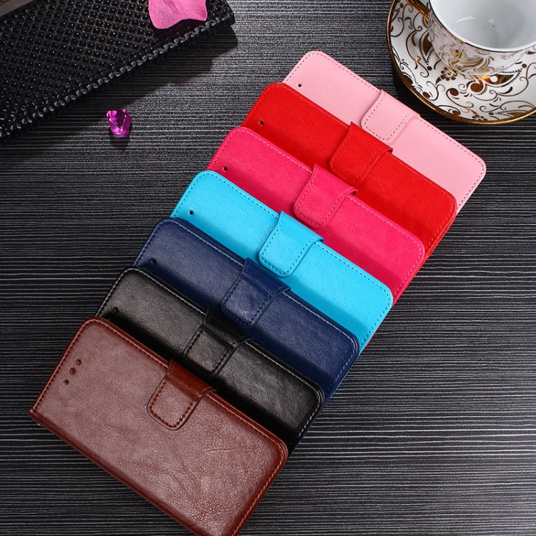 Para Huawei Nova 8 Crystal Texture Horizontal Flip Funda de cuero con soporte y tragamonedas y billetera (azul claro)