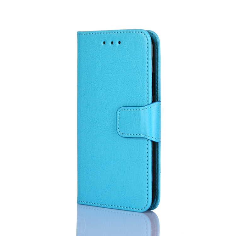 Para Huawei P30 Lite Crystal Texture Horizontal Flip Funda de cuero con soporte y tragamonedas y billetera (azul claro)