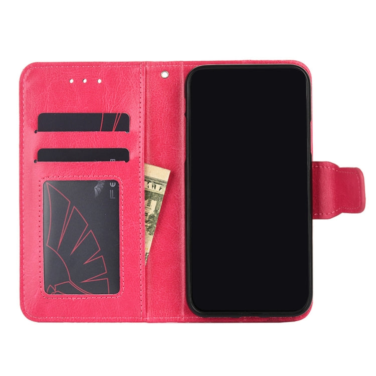 Para Huawei Nova 4e Crystal Texture Horizontal Flip Funda de cuero con soporte y ranuras para tarjeta y billetera (Rose Rojo)