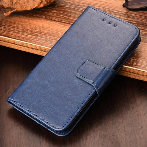 Para Nokia C20 plus Crystal Texture Horizontal Flip Funda de cuero con soporte y ranuras para tarjetas y billetera (azul real)