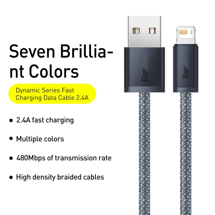 Cable de Datos Baseus Cald000516 Serie Dinámica 2.4A USB A 8 Pin Carga Rápida 2M (Azul Oscuro)