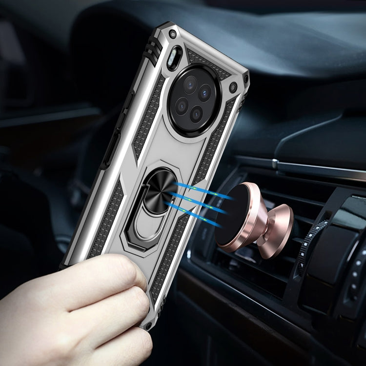 Para Huawei Nova 8i Funda de teléfono a prueba de golpes TPU + PC con soporte giratorio de 360 grados (plata)