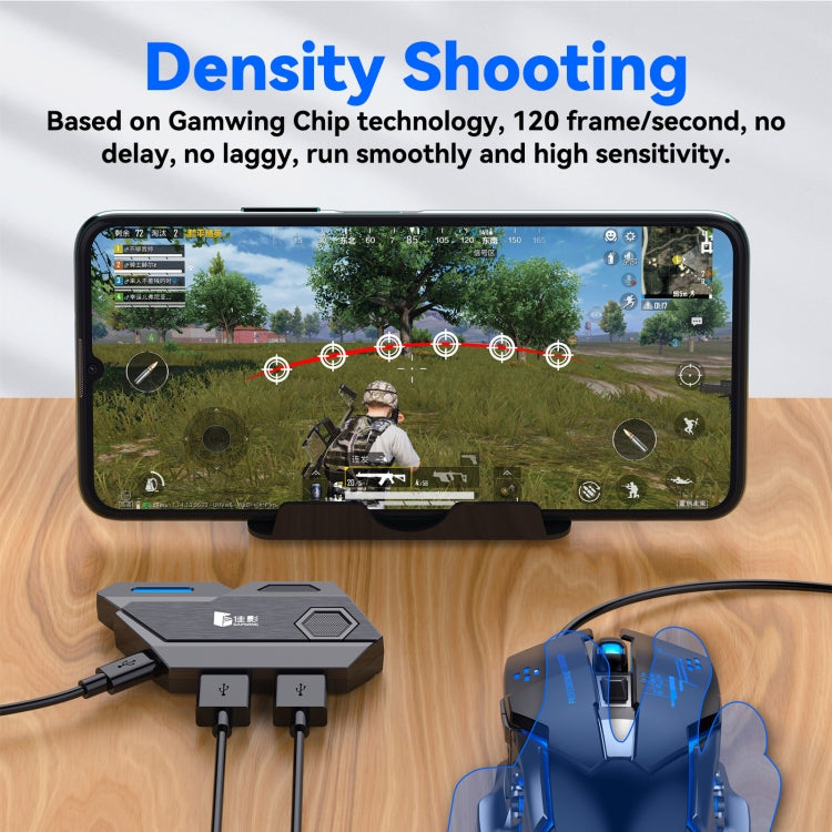Teclado Convertidor de Ratón Gamwing Mixse Bluetooth 5.0 Juego Herramienta Auxiliar
