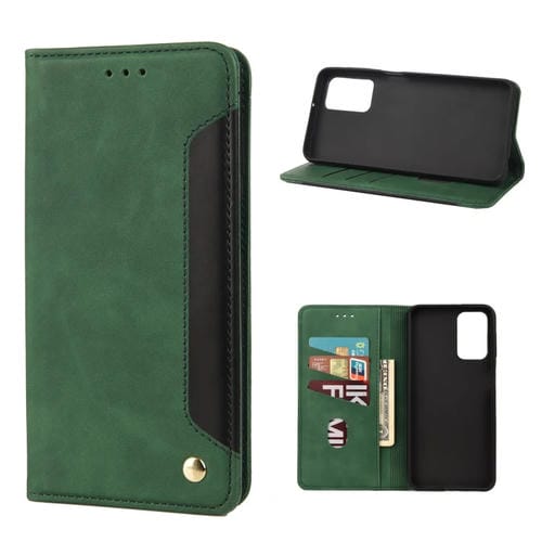 Para Xiaomi Redmi Note 11 PRO Siente la piel para empalmar la caja del teléfono de cuero (verde)