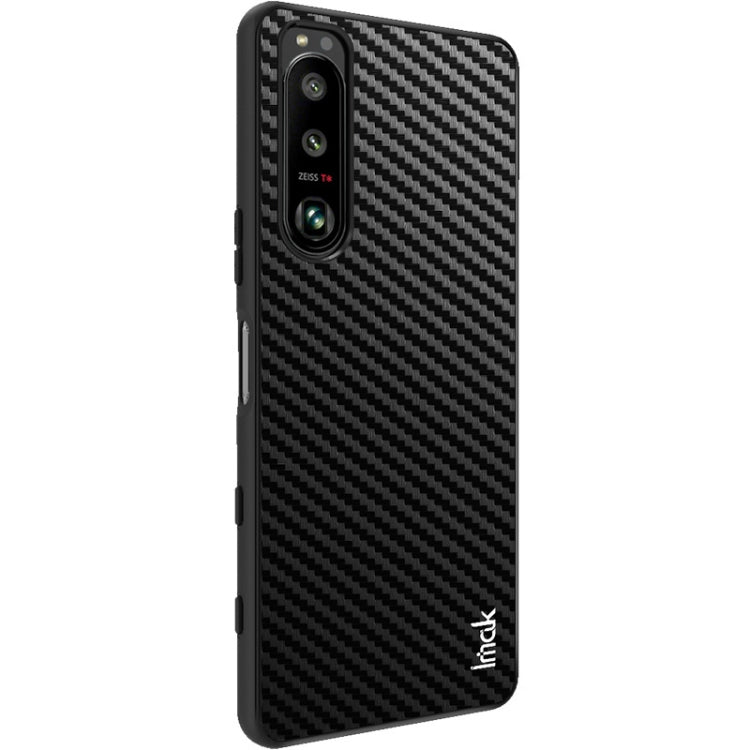 Para Sony Xperia 5 III IMAK LX-5 serie PC + Funda TPU con protector de pantalla (textura de fibra de carbono)