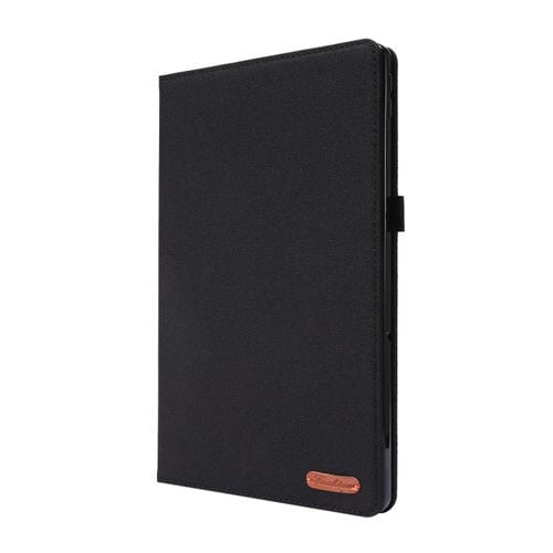 Para Nokia T20 TPU + tela PU de cuero de cuero (negro)