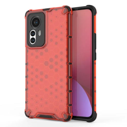 Para la caja del teléfono TPU de Honeycomb + TPU de Honeycomb de Honeycomb de Xiaomi 12 Pro (rojo)