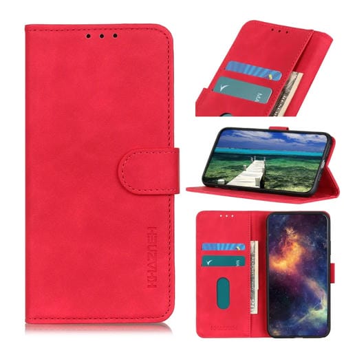 Para Xiaomi 12 / 12x / 12s Khazneh Retro Texture Leather Telephone (rojo)