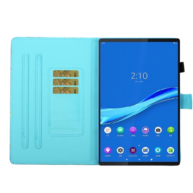 Caja de Tablet Samsung Galaxy Tab A8 10.5 (2021) Cuero Costura (Mármol Azul)