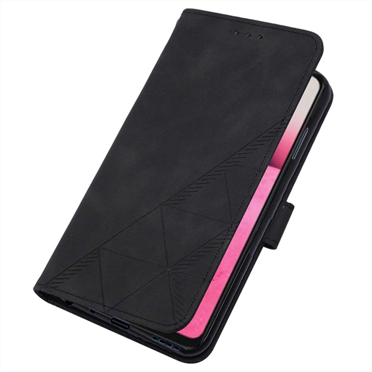 Funda Telefónica de Cuero para Tecno Spark Go 2021 Crossbody 3D En Relieve (Negro)