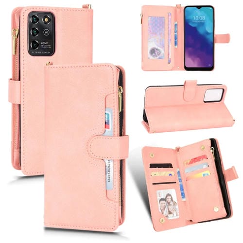 Para ZTE Blade V30 Vita / V2022 Litchi Texture Pipe Telephip Case (rosa)