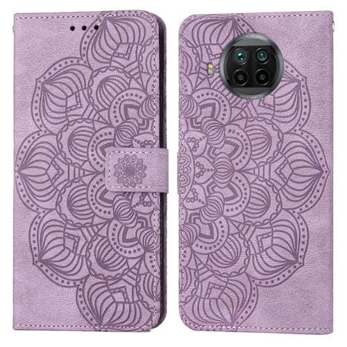 Para Xiaomi Mi 10t Lite Mandala Flip Flip Leather Case (púrpura)