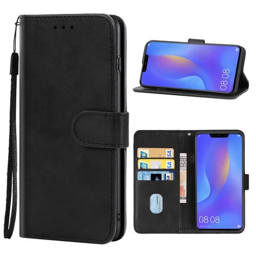 Caja de Cuero para Teléfono Huawei Nova 3I (Negro)