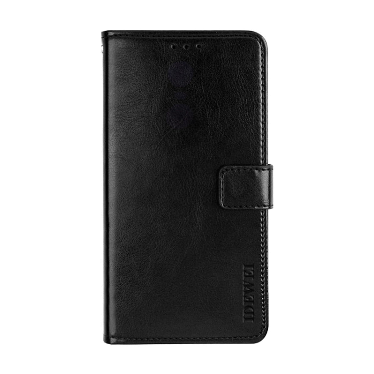Para Sony Xperia 10 II idewei Crazy Horse Texture Funda de cuero con tapa horizontal con soporte, ranuras para tarjetas y billetera (negro)