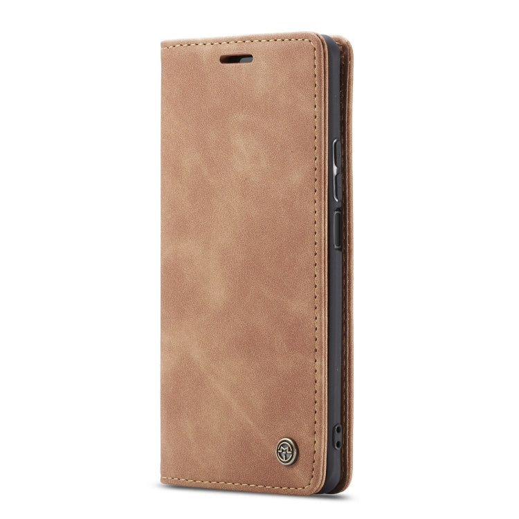 Para Huawei P40 Lite CaseMe-013 Estuche de cuero con tapa horizontal multifuncional con ranura para tarjeta, soporte y billetera (marrón)