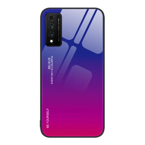 Para Huawei Nzone S7 Pro 5G Gradient Color Glass Case (Púrpura Rojo)
