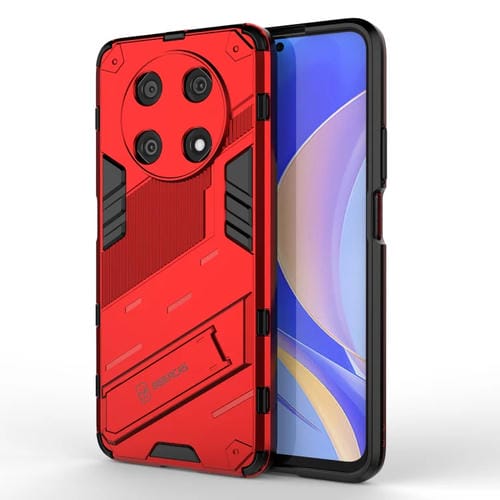 Funda Huawei Nova Y90 Enjoy 50 Pro Punk Armor 2 en 1 PC + TPU Shockproof con Soporte Invisible (Rojo)
