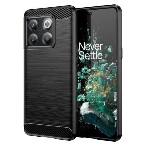 Funda de Teléfono OnePlus Ace Pro TPU Fibra de Carbono Textura Cepillada (Negro)