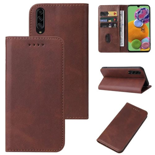 Funda para Samsung Galaxy A90 5G Cuero Cierre Magnético (Marrón)