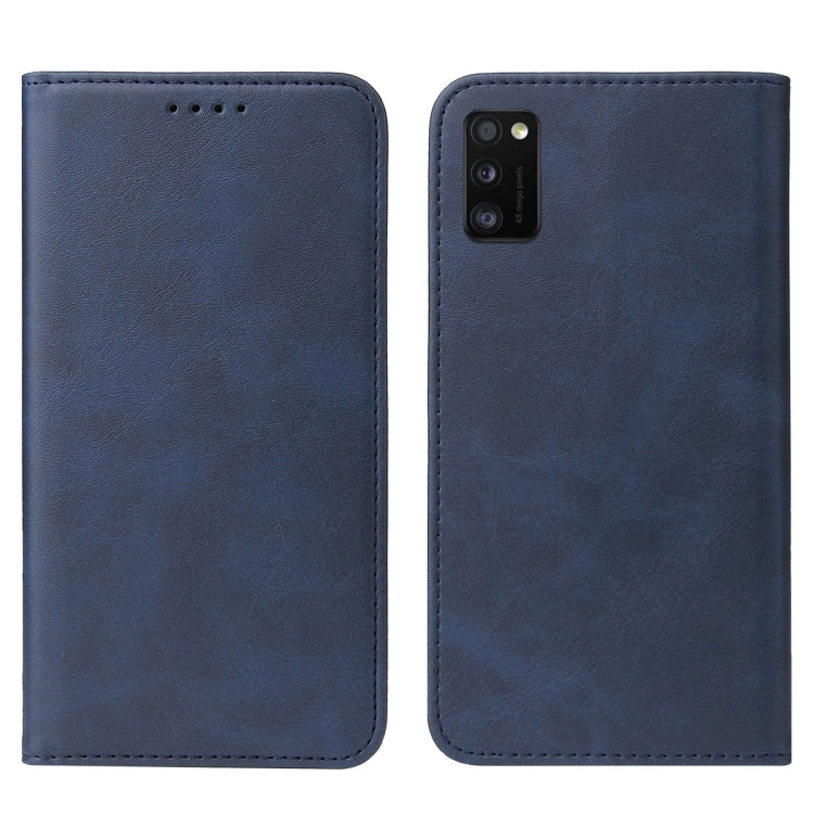 Caja de Teléfono Samsung Galaxy A41 Versión UE de Cuero con Cierre Magnético (Azul)