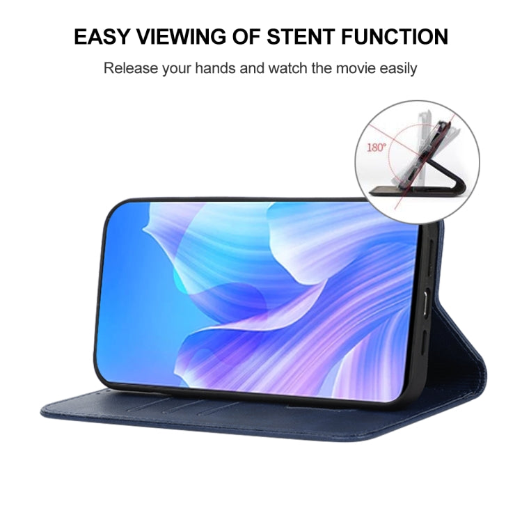 Para Huawei Enjoy 30 Plus Funda de cuero con cierre magnético (Azul)