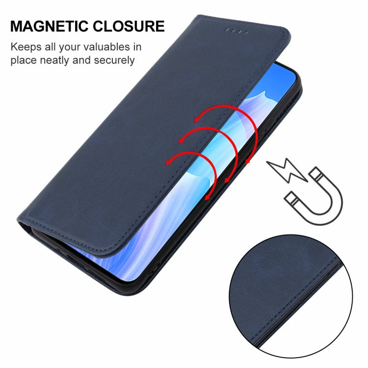 Para Huawei Enjoy 30 Plus Funda de cuero con cierre magnético (Azul)