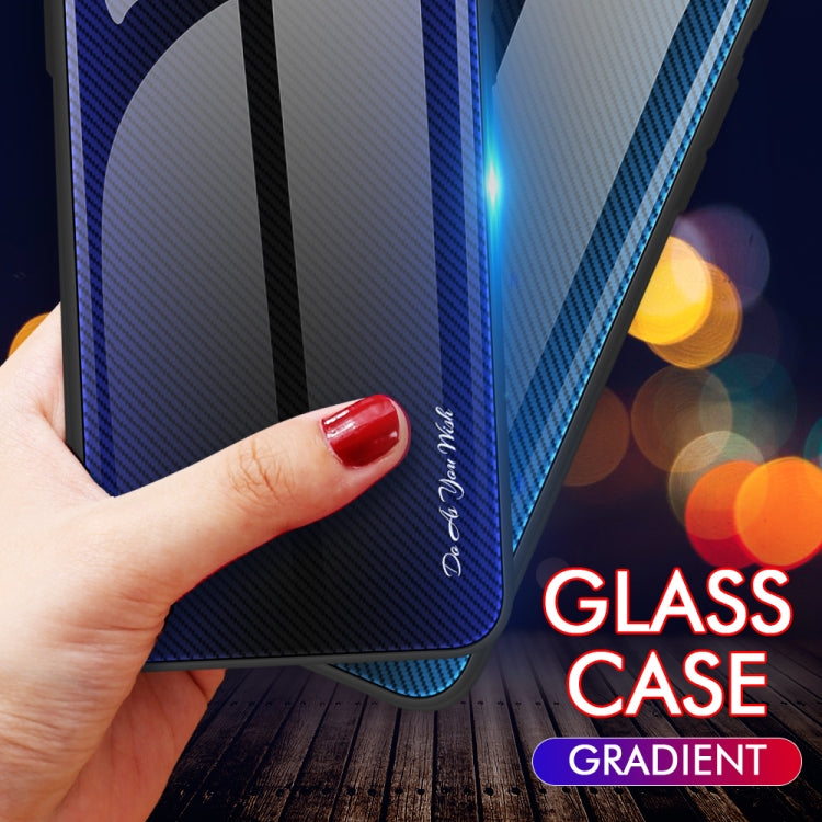 Para Huawei nova 9 Texture Gradient Glass TPU Phone Case (Negro)