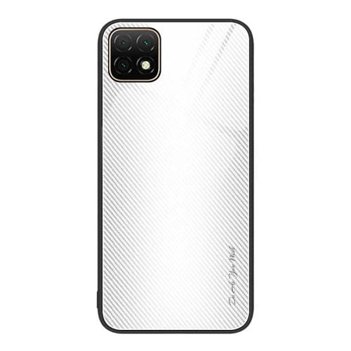 Para Huawei Enjoy 20 5G Textura Gradient Glass TPU Phone Case (Blanco)