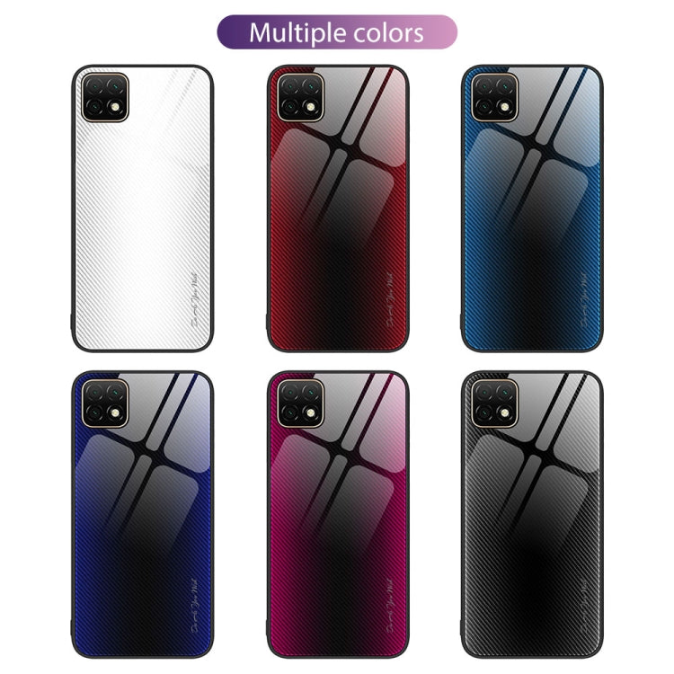 Para Huawei Enjoy 20 5G Textura Gradient Glass TPU Phone Case (Azul)