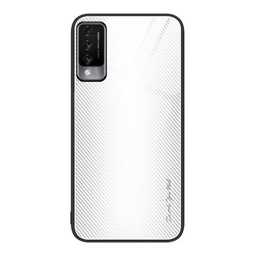 Para Huawei Maimang 10 Textura Gradient Glass TPU Phone Case (Blanco)