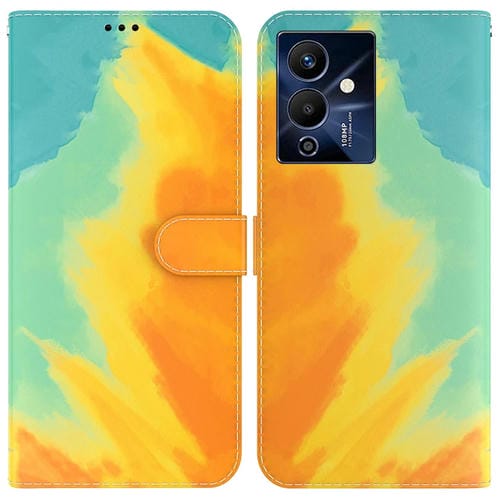 Funda de Teléfono Infinix Note 12 Pro 5G con Tapa de Cuero y Patrón Acuarela (Hoja de Otoño)