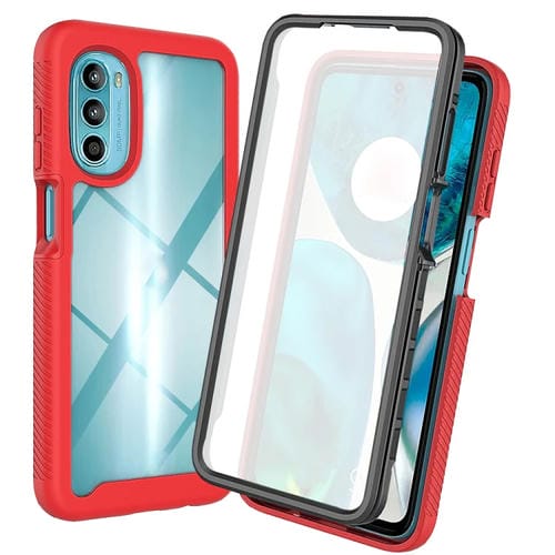 Funda Full Body Hybrid para Motorola Moto G52 / G82 a Prueba de Golpes (Rojo)