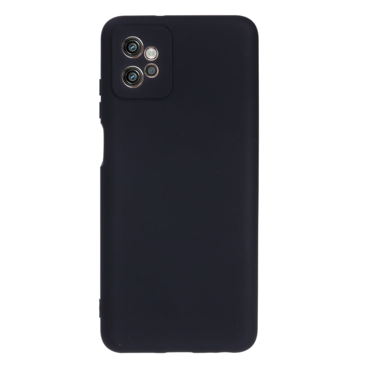 Para Motorola Moto G32 4G Funda protectora de cobertura completa de silicona líquida a prueba de caídas de color sólido (negro)