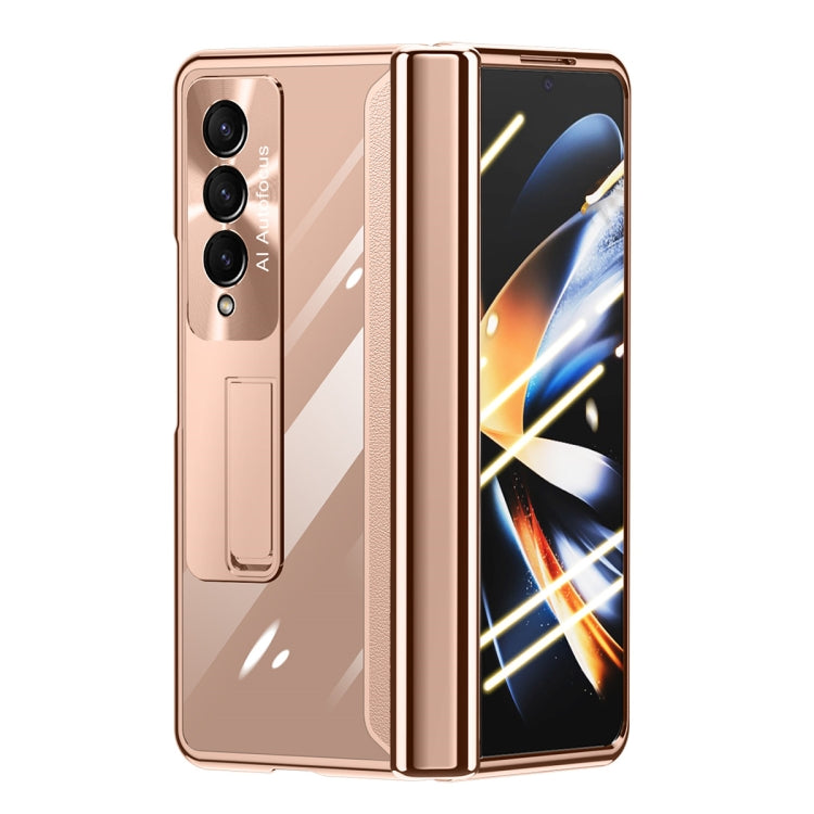 Caja de Teléfono Samsung Galaxy Z Fold4 Bisagra Galvanoplastia Cuerpo Completo (Oro)