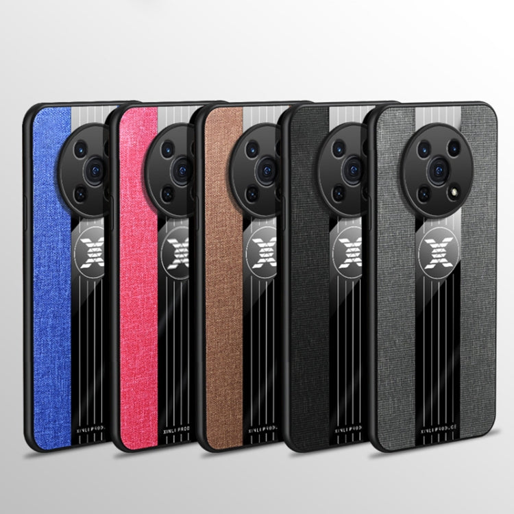Para Honor X30 XINLI Costura de tela Textue Funda de teléfono TPU a prueba de golpes (Azul)