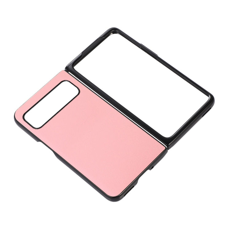 Para Google Pixel Fold Funda de teléfono PU con textura Litchi de dos colores (rosa)