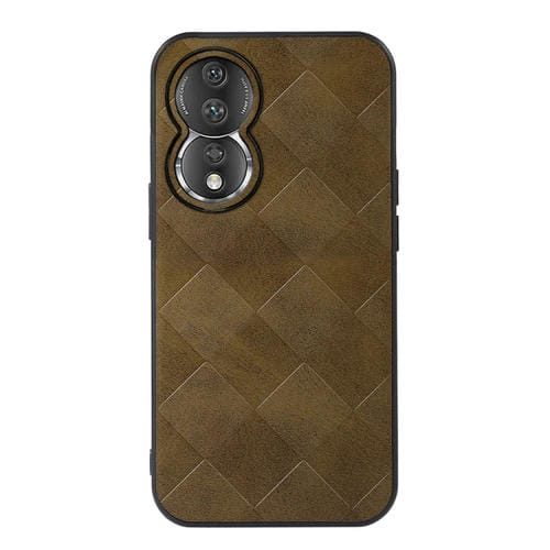 For Honor 80 Weave Plaid PU Phone Case (Verde)