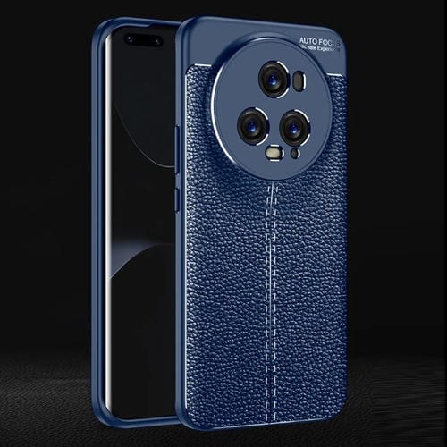 Funda TPU para Honor Magic5 Pro Litchi Texture a Prueba de Golpes (Azul)