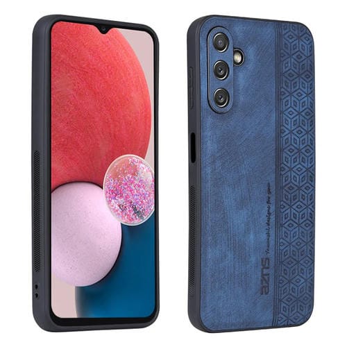 Estuche para teléfono Samsung Galaxy A24 4G Azns sensación de piel en relieve 3D (Azul Zafiro)
