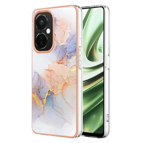 Funda TPU Galvanoplastia Imd para OnePlus Nord Ce 3 5G (Mármol Blanco)
