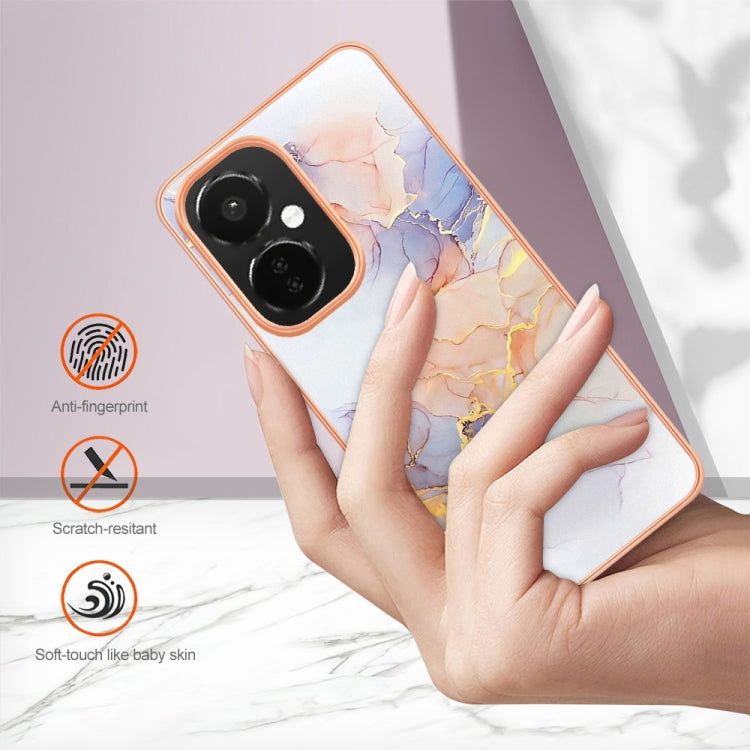 Funda TPU Galvanoplastia Imd para OnePlus Nord Ce 3 5G (Mármol Blanco)