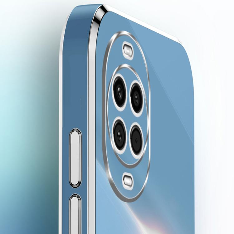 Funda de TPU con borde recto y galvanizada 6D para Huawei Nova 14 XINLI (azul celeste)