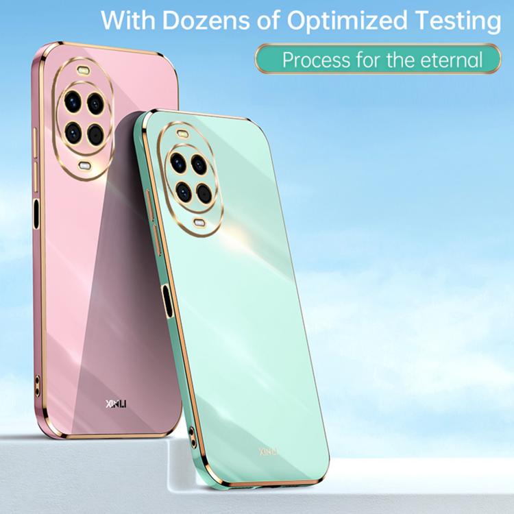 Funda de TPU con borde recto 6D galvanizado XINLI para Huawei Nova 14 (verde menta)