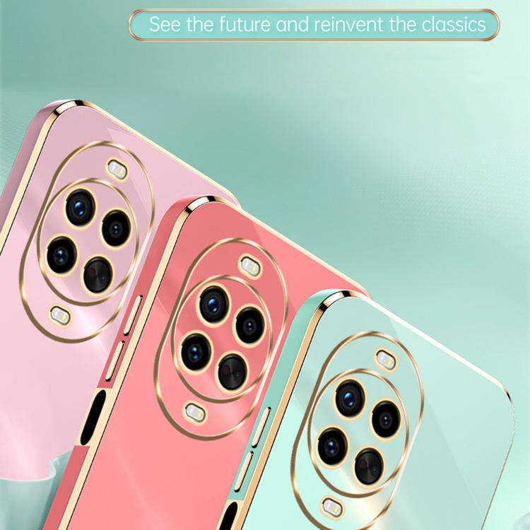 Funda de TPU con borde recto y galvanizada 6D para Huawei Nova 14 Pro XINLI (morado cereza)