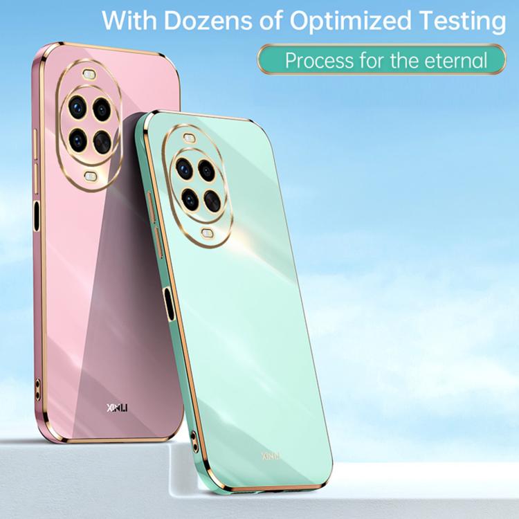 Funda de TPU con borde recto 6D galvanizado para Huawei Nova 14 Ultra XINLI (verde menta)