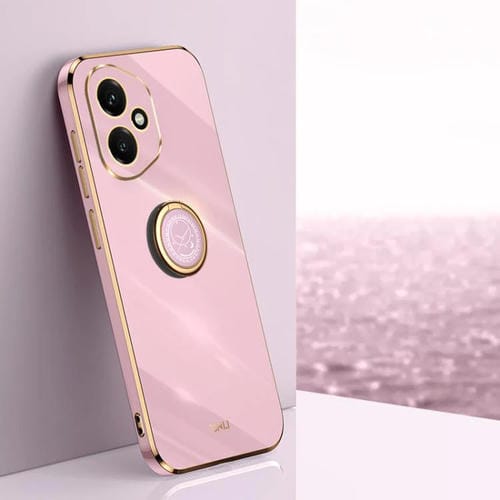 Funda de TPU con borde recto 6D galvanizado XINLI para Honor 400 Global (156,5 mm) (morado cereza)