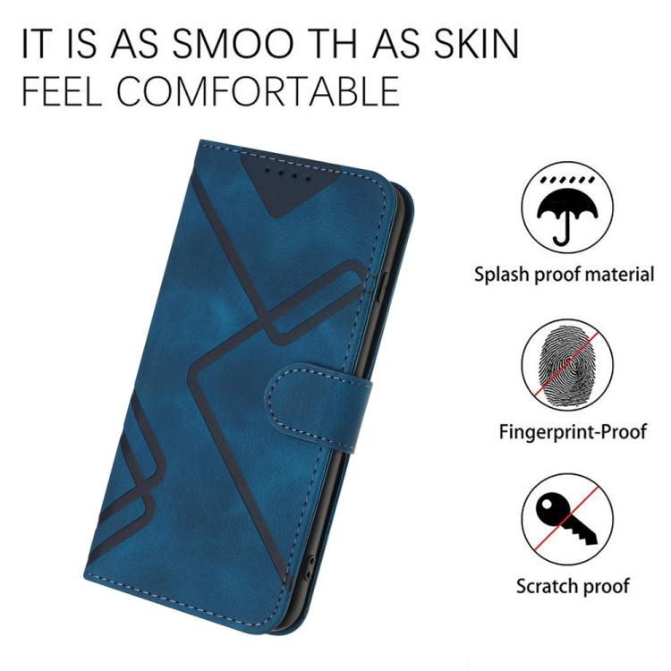 Funda de Cuero con Textura de Piel para Oppo A5 Pro 5G (Azul Real)